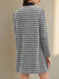 Houndstooth Knit Shirt Style Dress_CWDSD11739