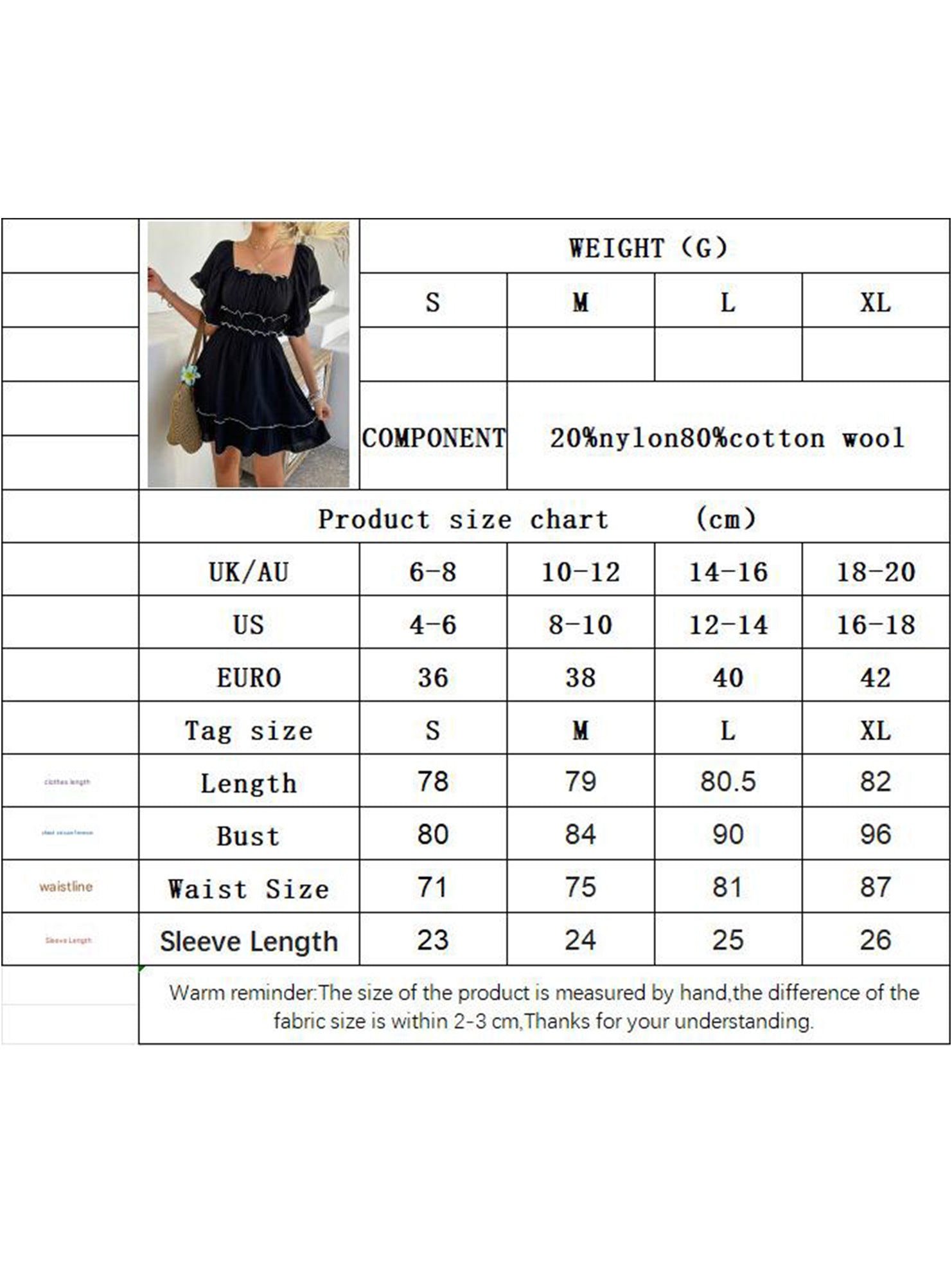 French Square Neck Ruffle A Line Dress