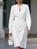 Ruched Waist Hollow Dress