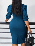 Solid OL Bodycon Dress