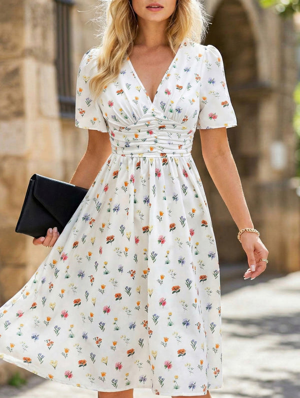 Summer Short Sleeve Mini Dress