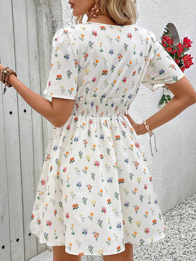 Summer Short Sleeve Mini Dress