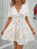 Summer Short Sleeve Mini Dress