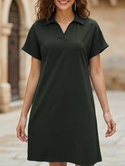 Polo Collar Mini Dress