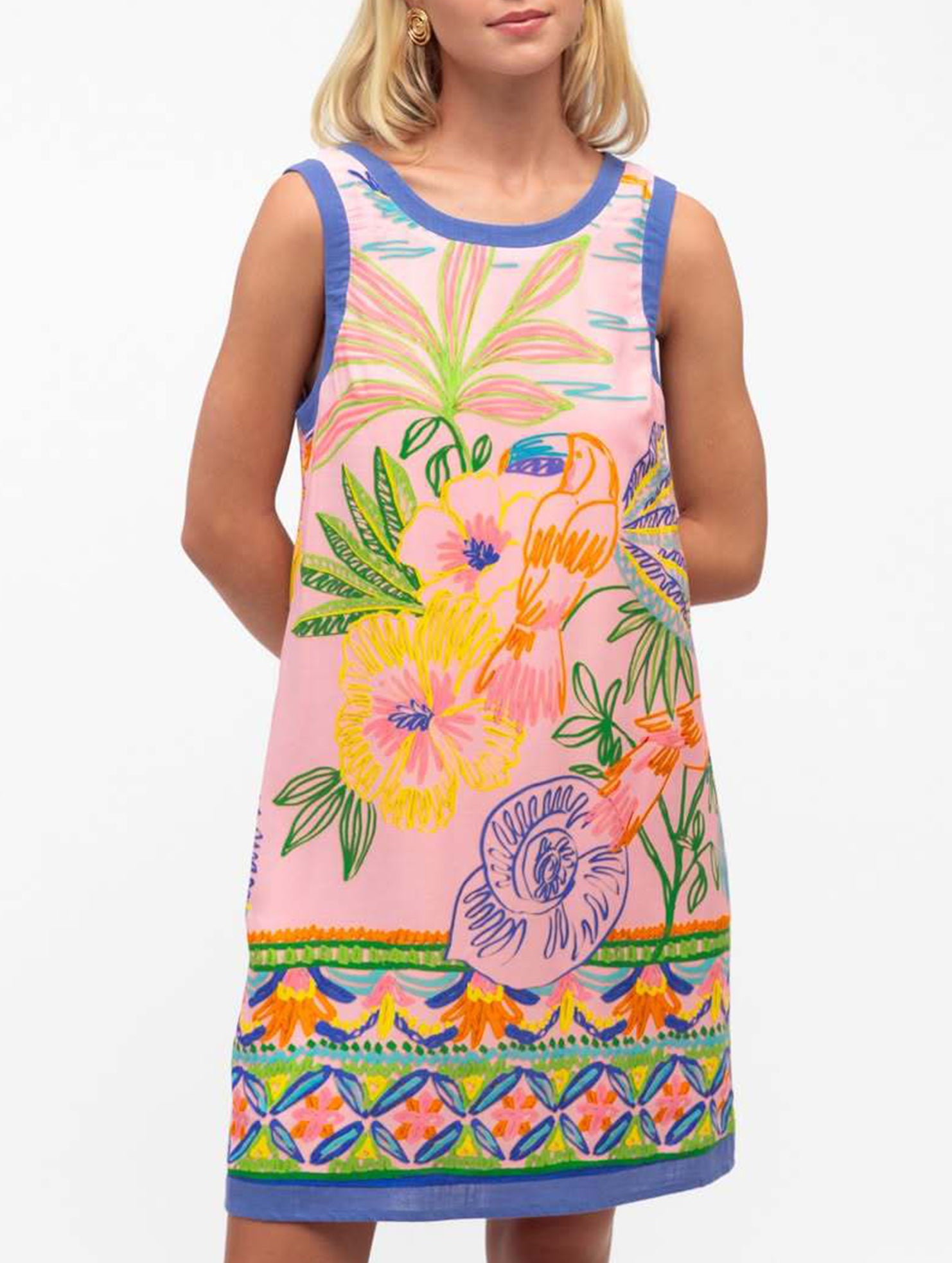 Print Loose Tank Dress