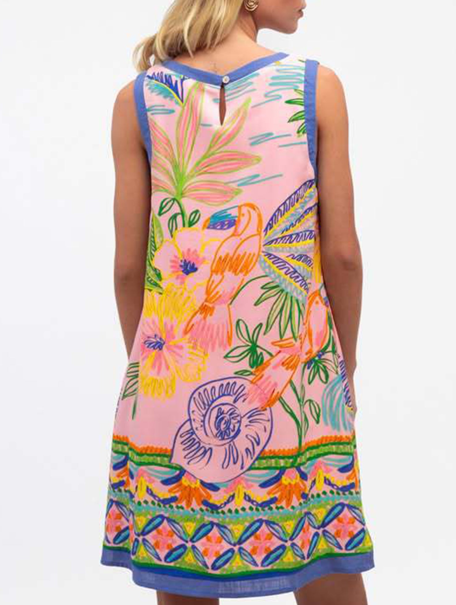 Print Loose Tank Dress