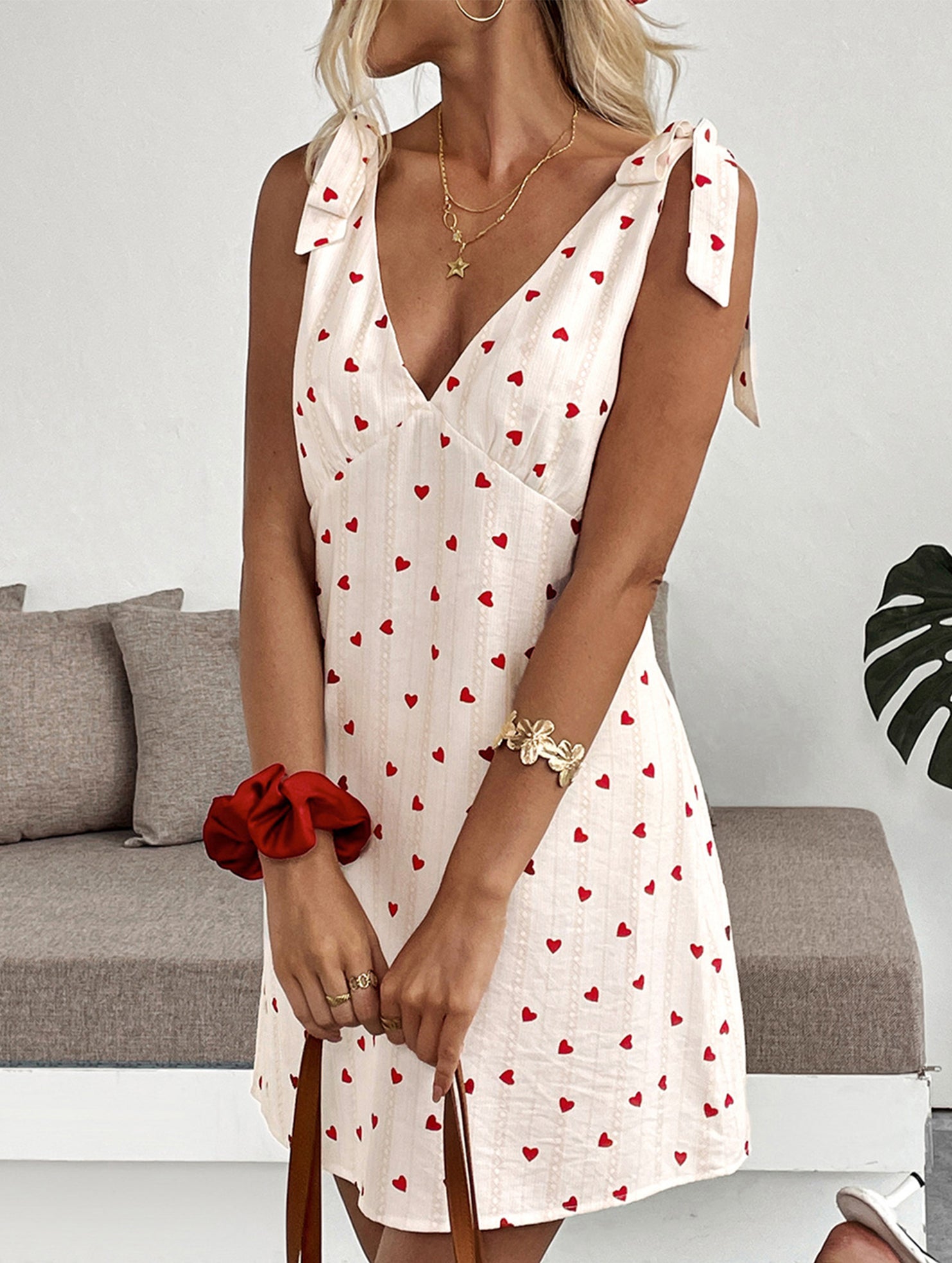 Heart Print Backless Maxi Dress_CWDSD12022