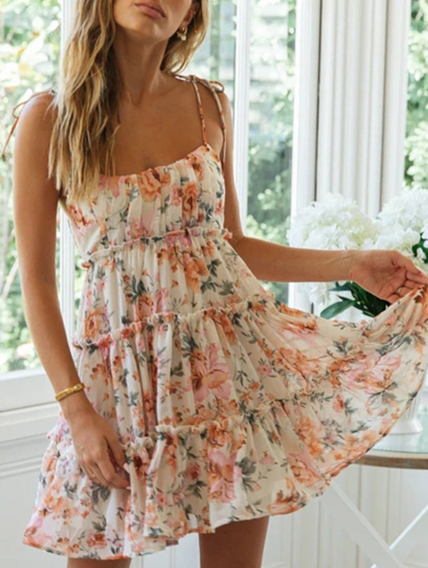 Resort Style Sexy Print High-End short dress