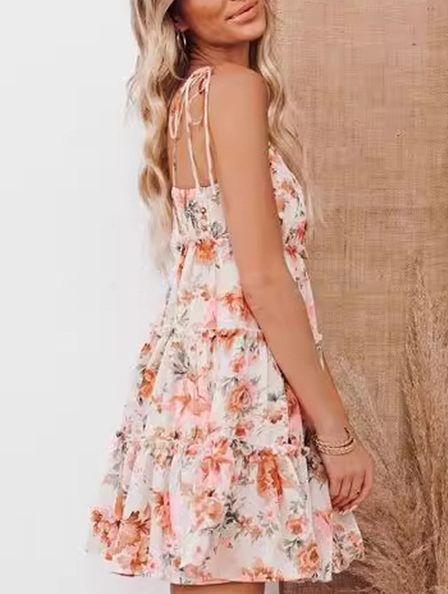 Casual Floral Print Short Sleeve Dress