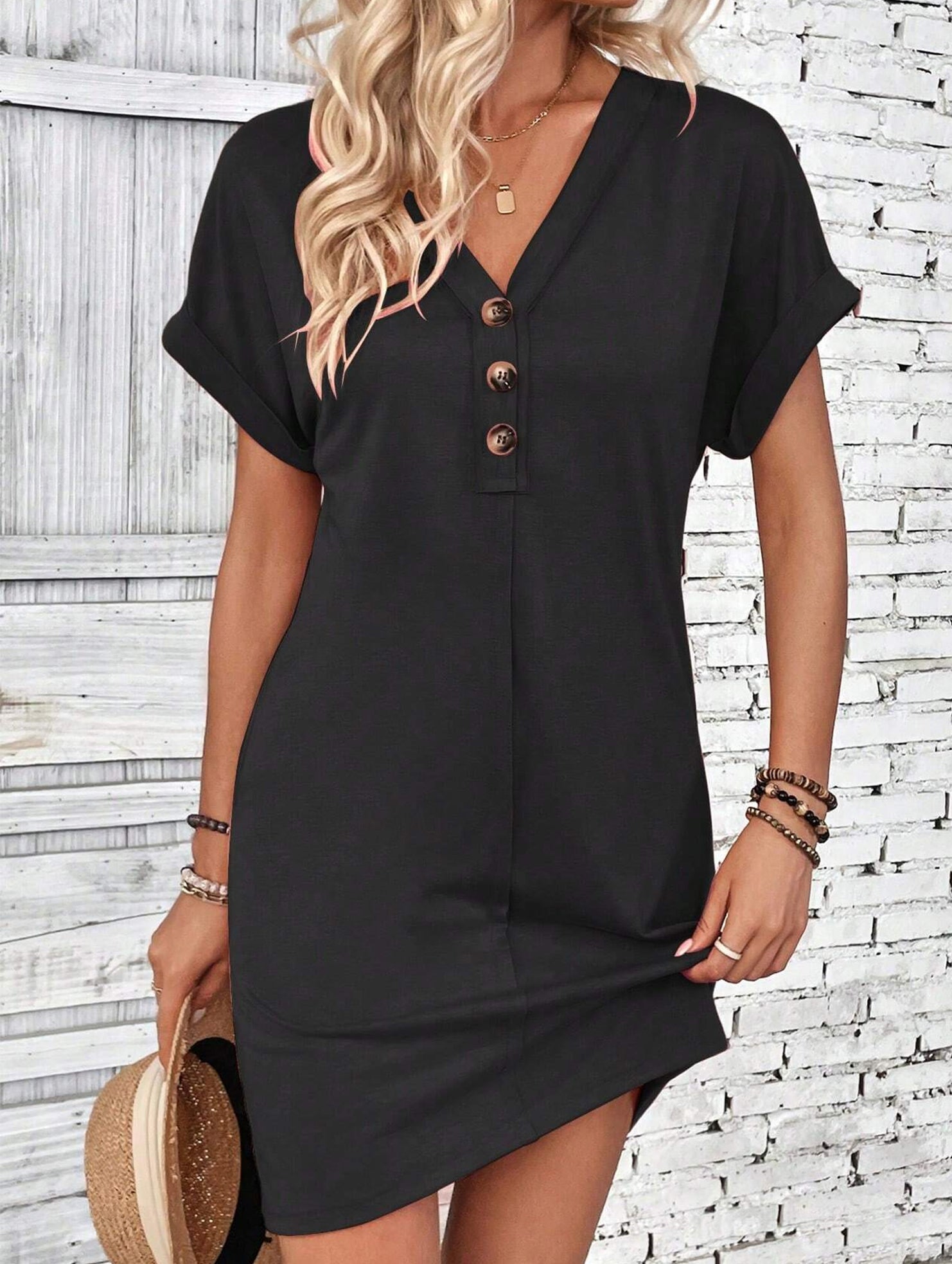 Street Style V-neck Fairy dress