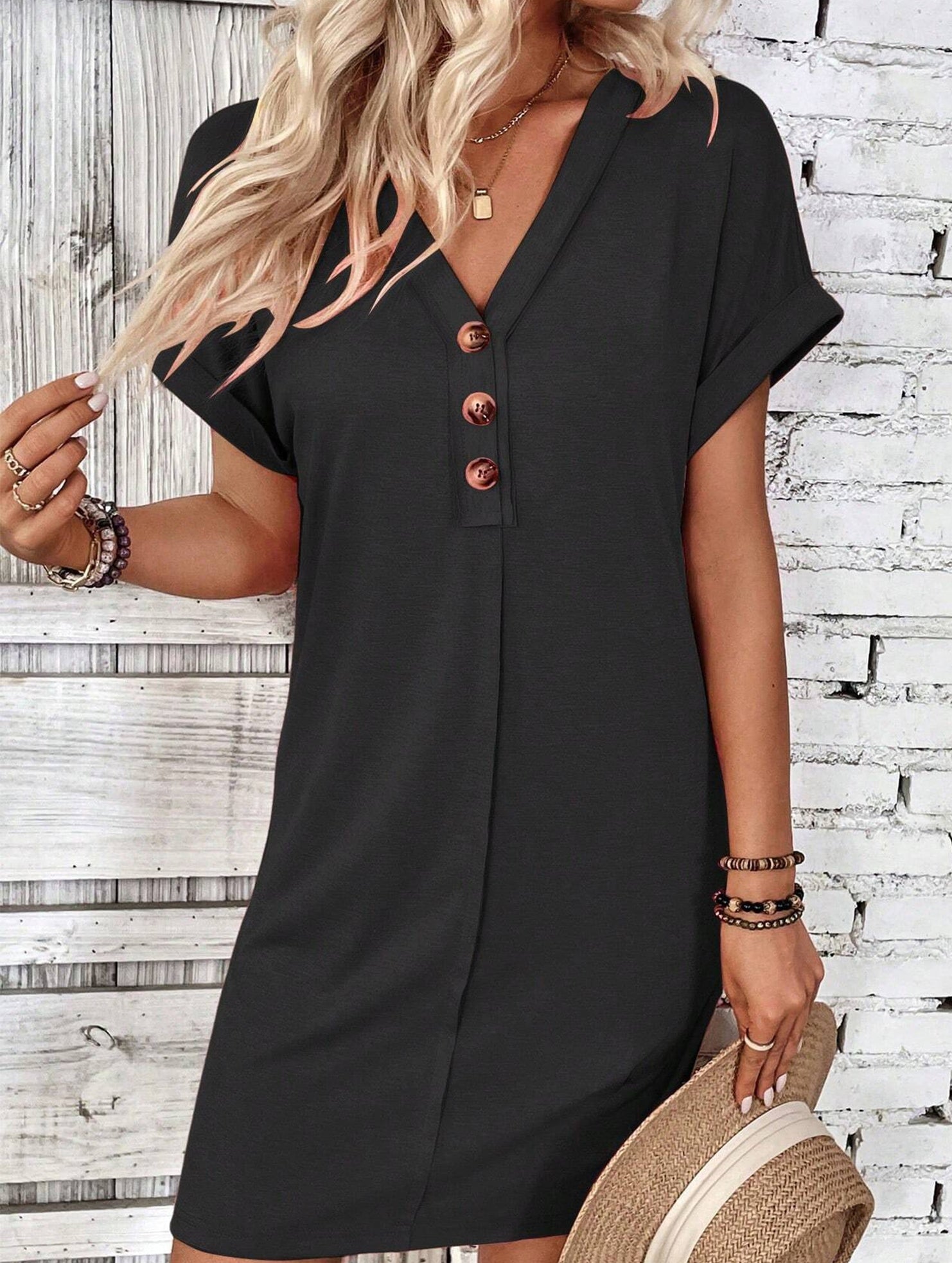 Street Style V-neck Fairy dress