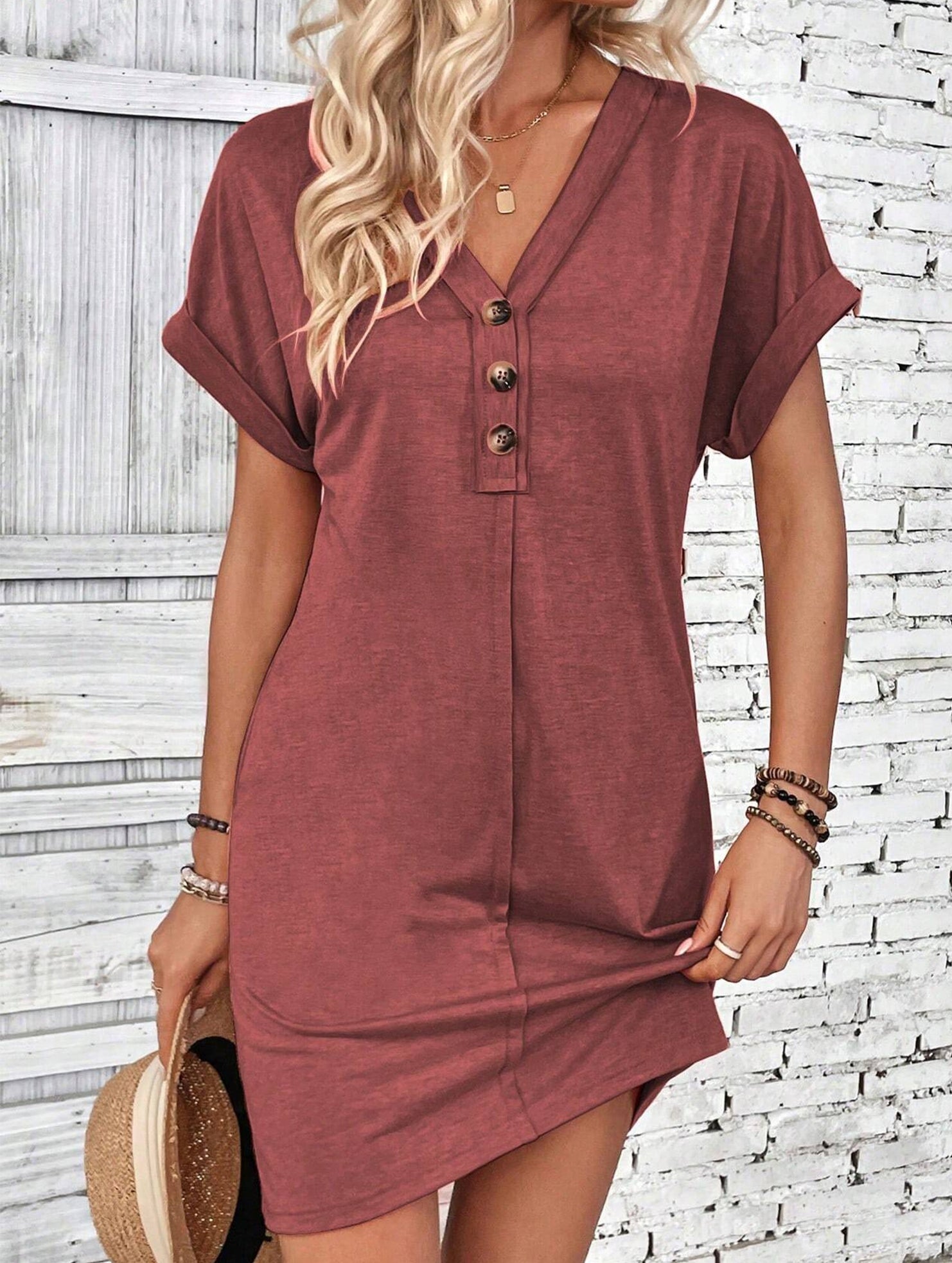 Street Style V-neck Fairy dress