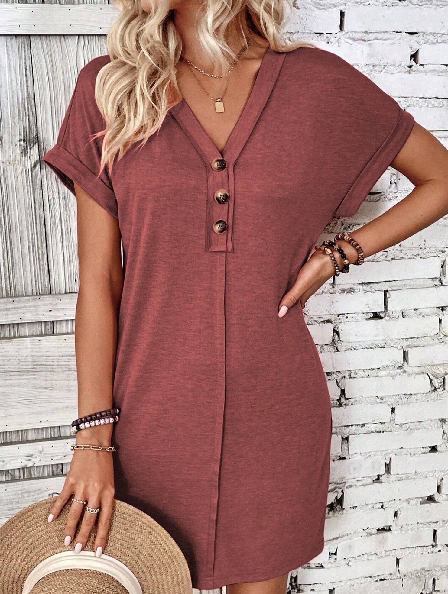 Street Style V-neck Fairy dress