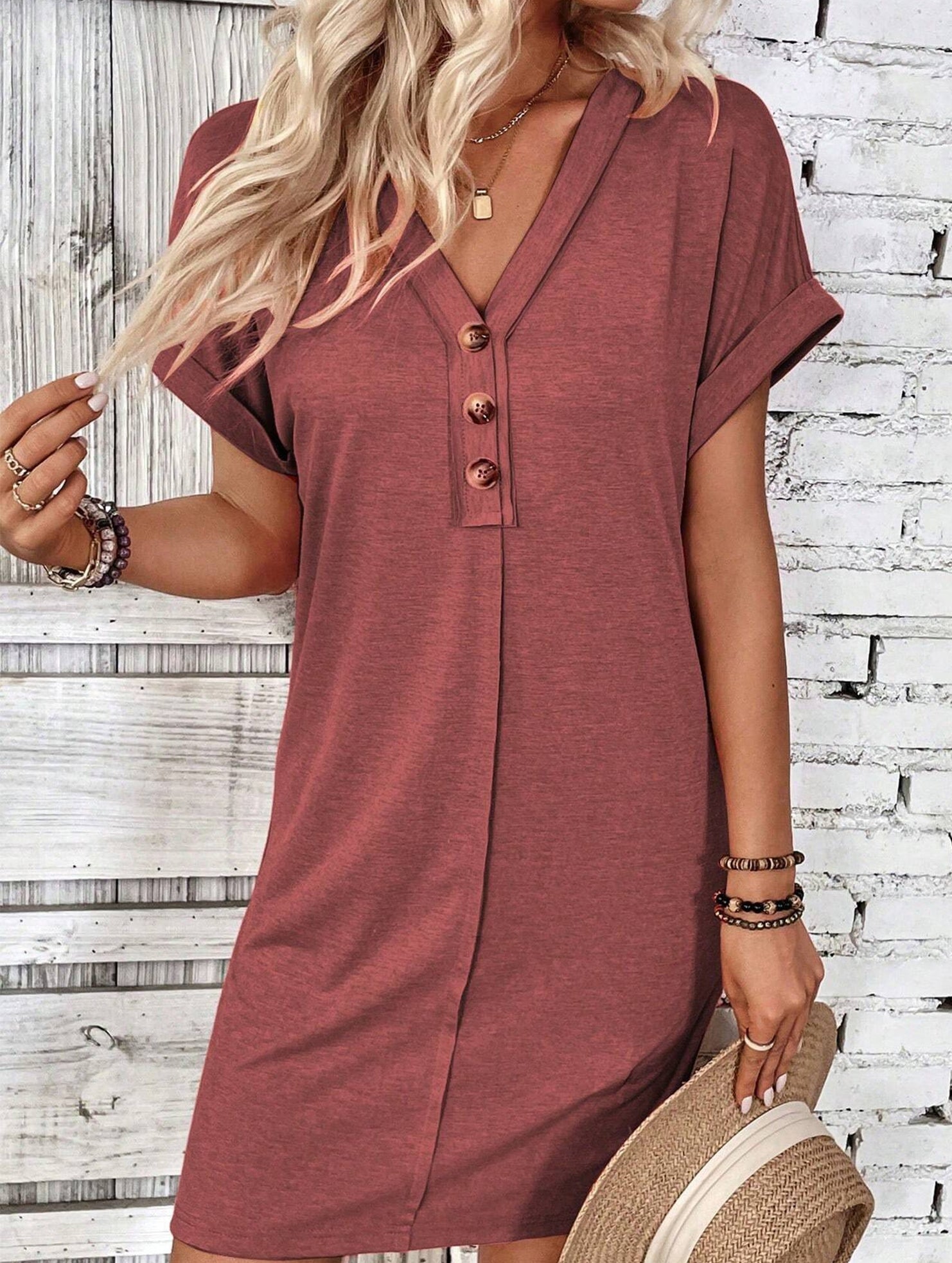 Street Style V-neck Fairy dress