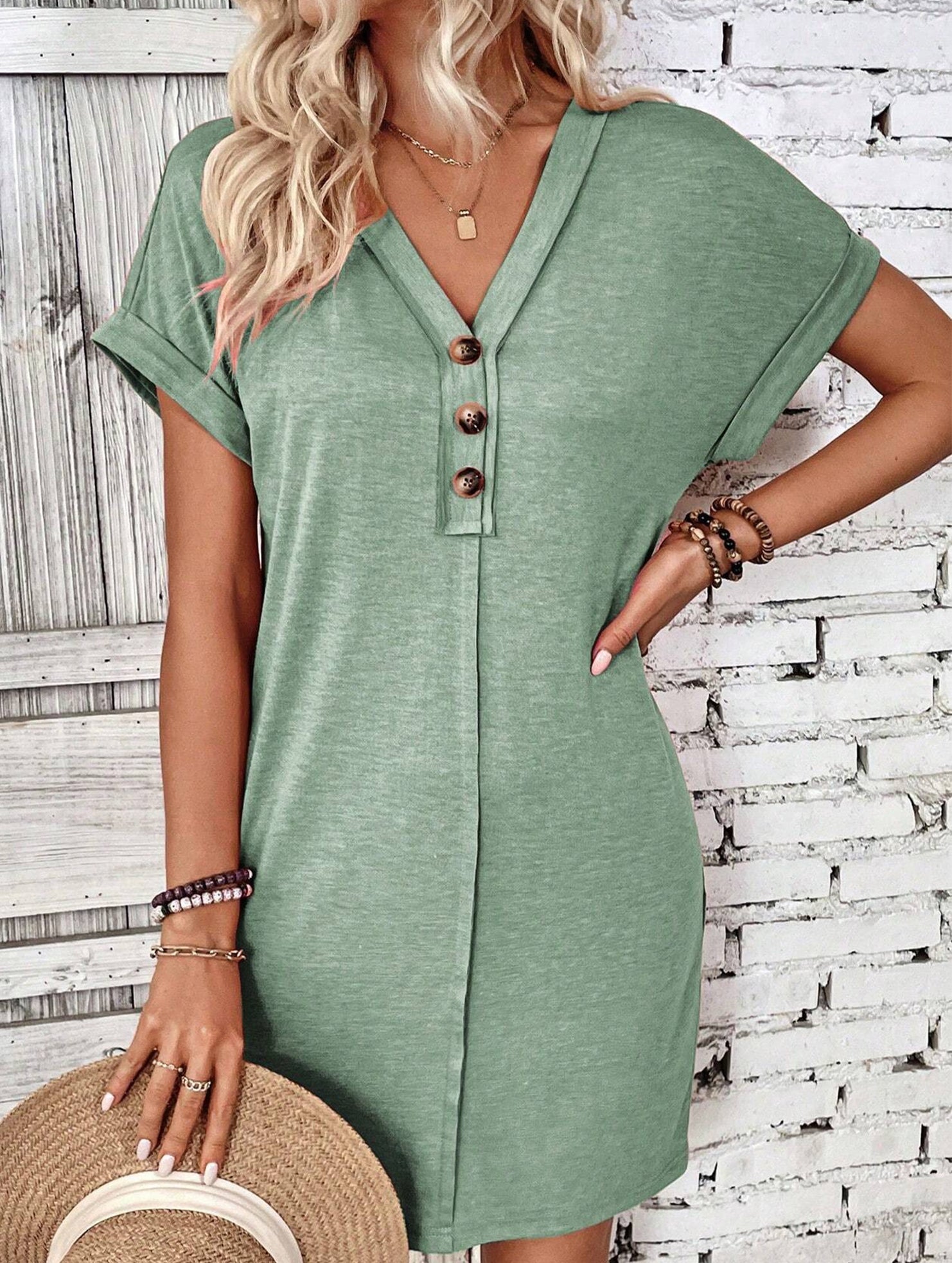 Street Style V-neck Fairy dress