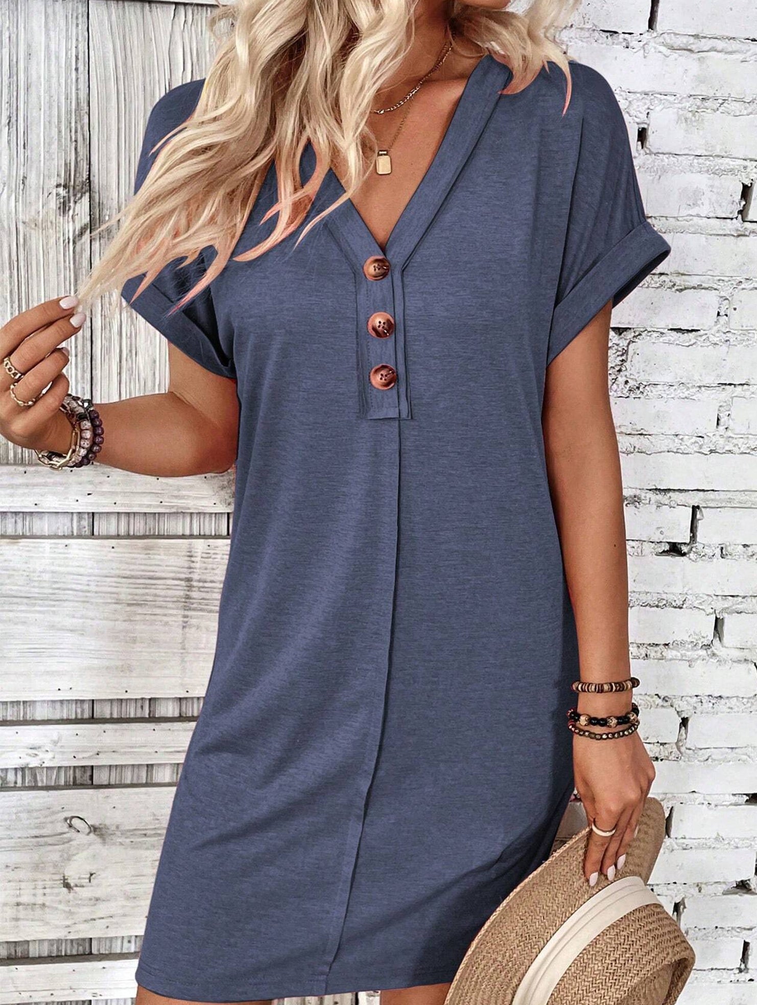 Street Style V-neck Fairy dress