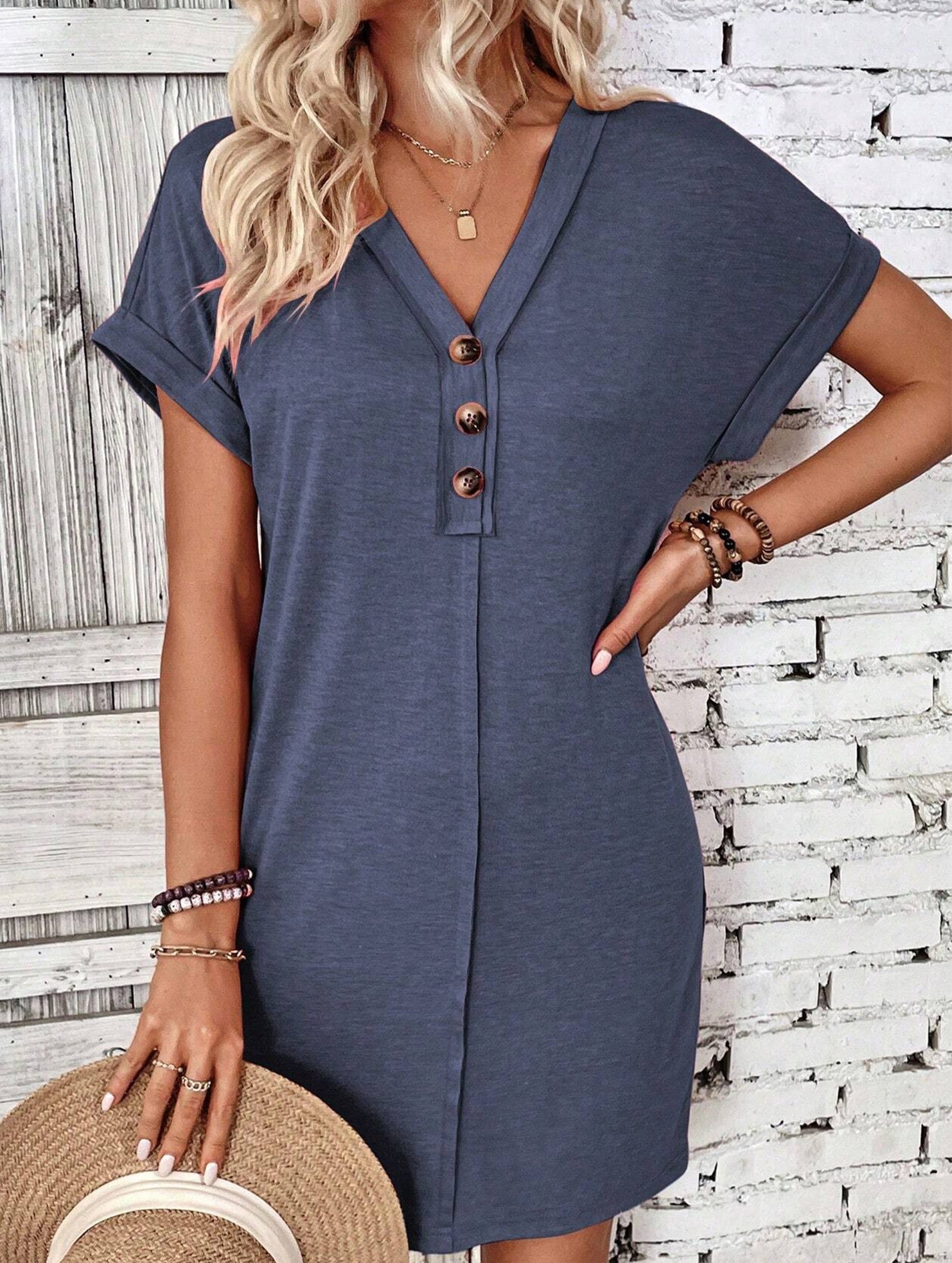 Street Style V-neck Fairy dress