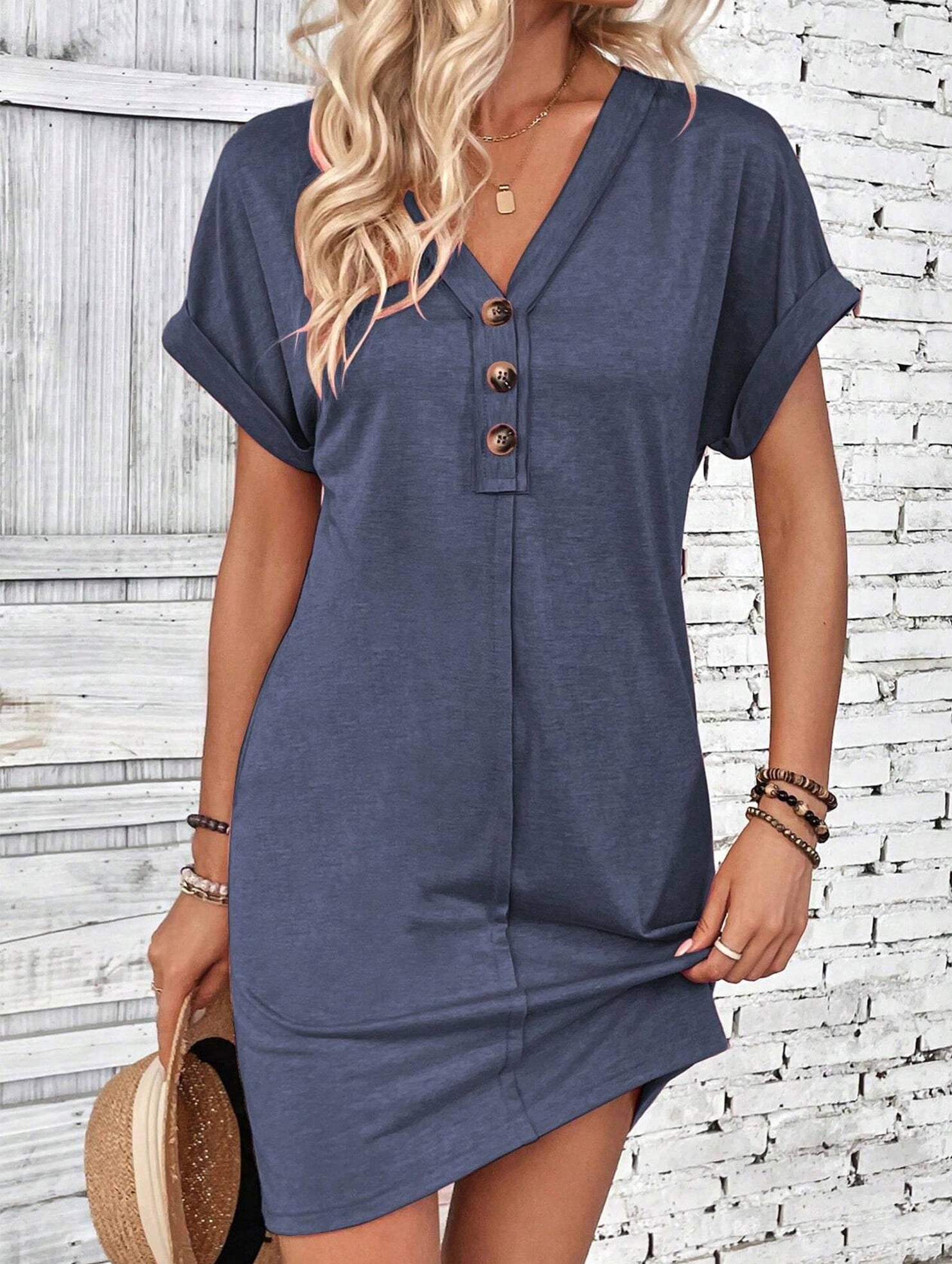 Street Style V-neck Fairy dress