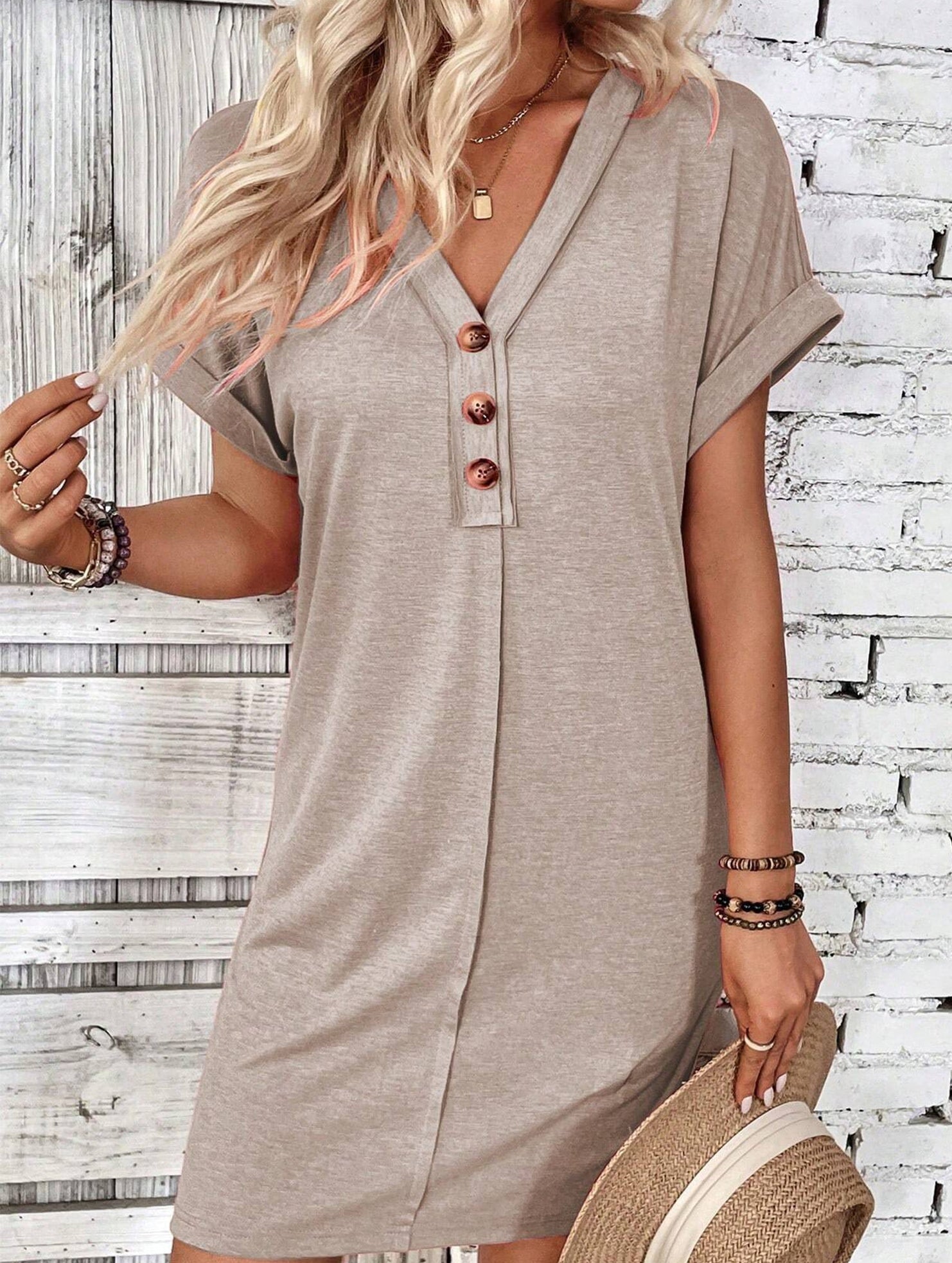 Street Style V-neck Fairy dress