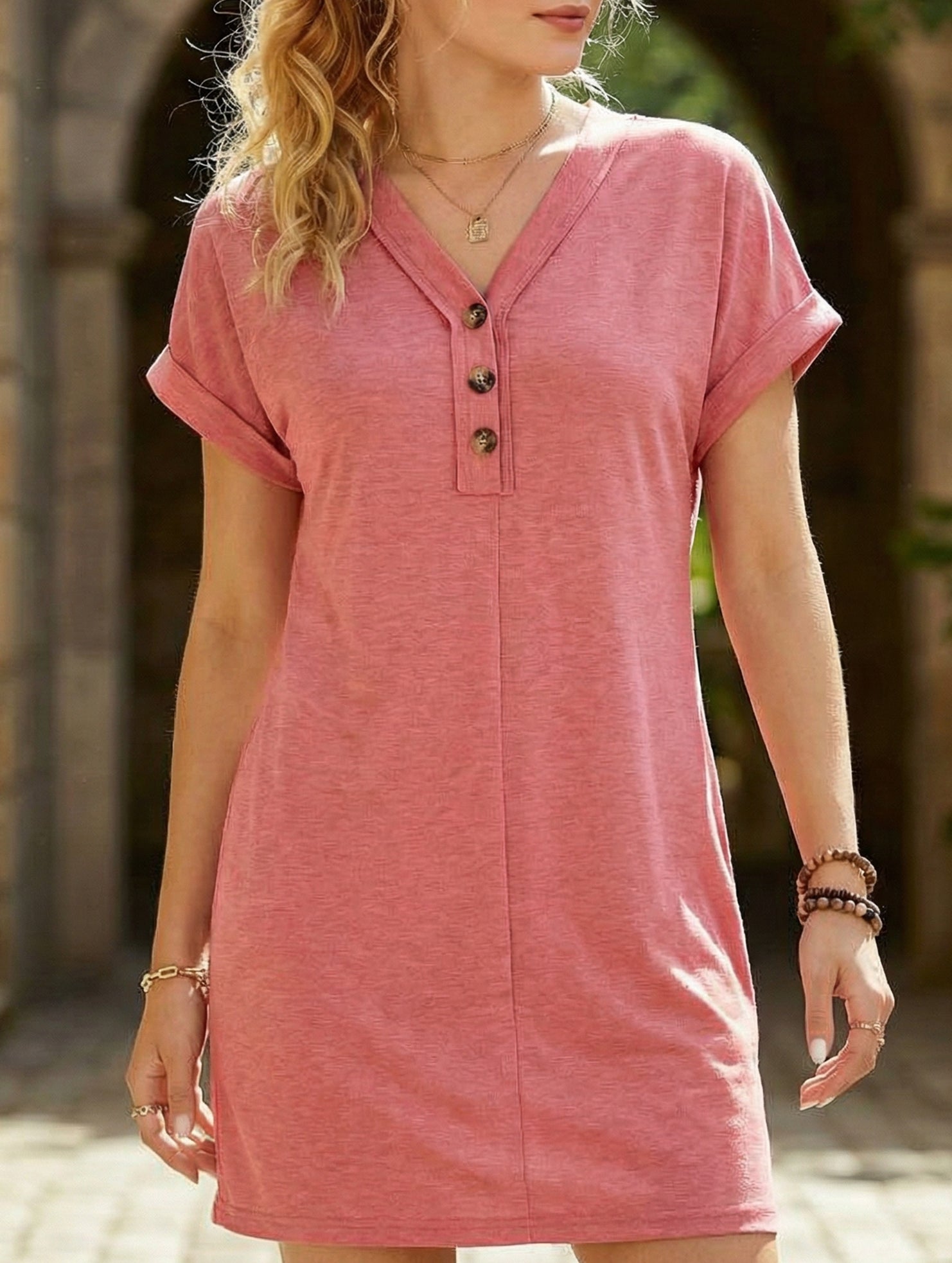 Street Style V-neck Fairy dress