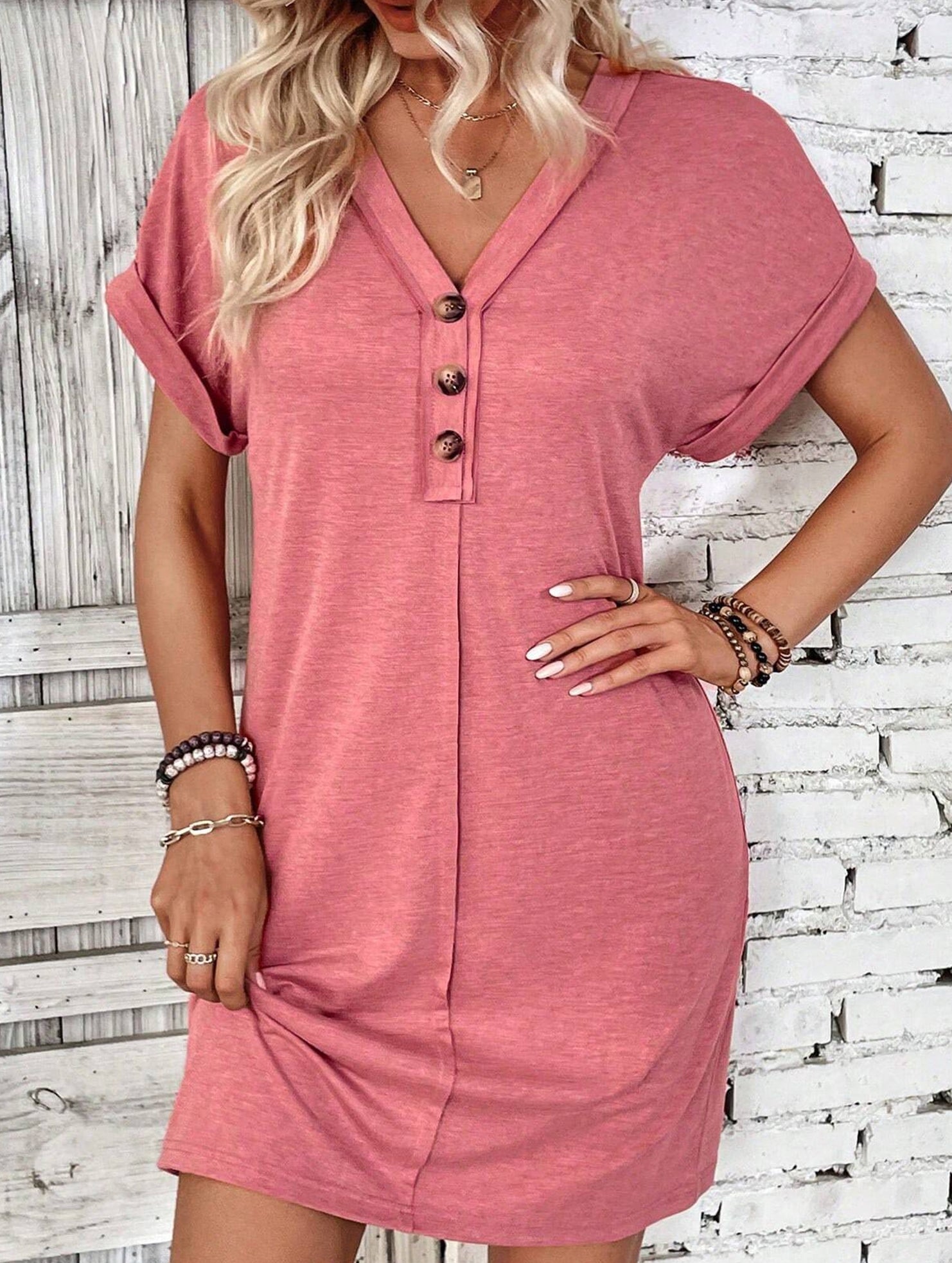 Street Style V-neck Fairy dress