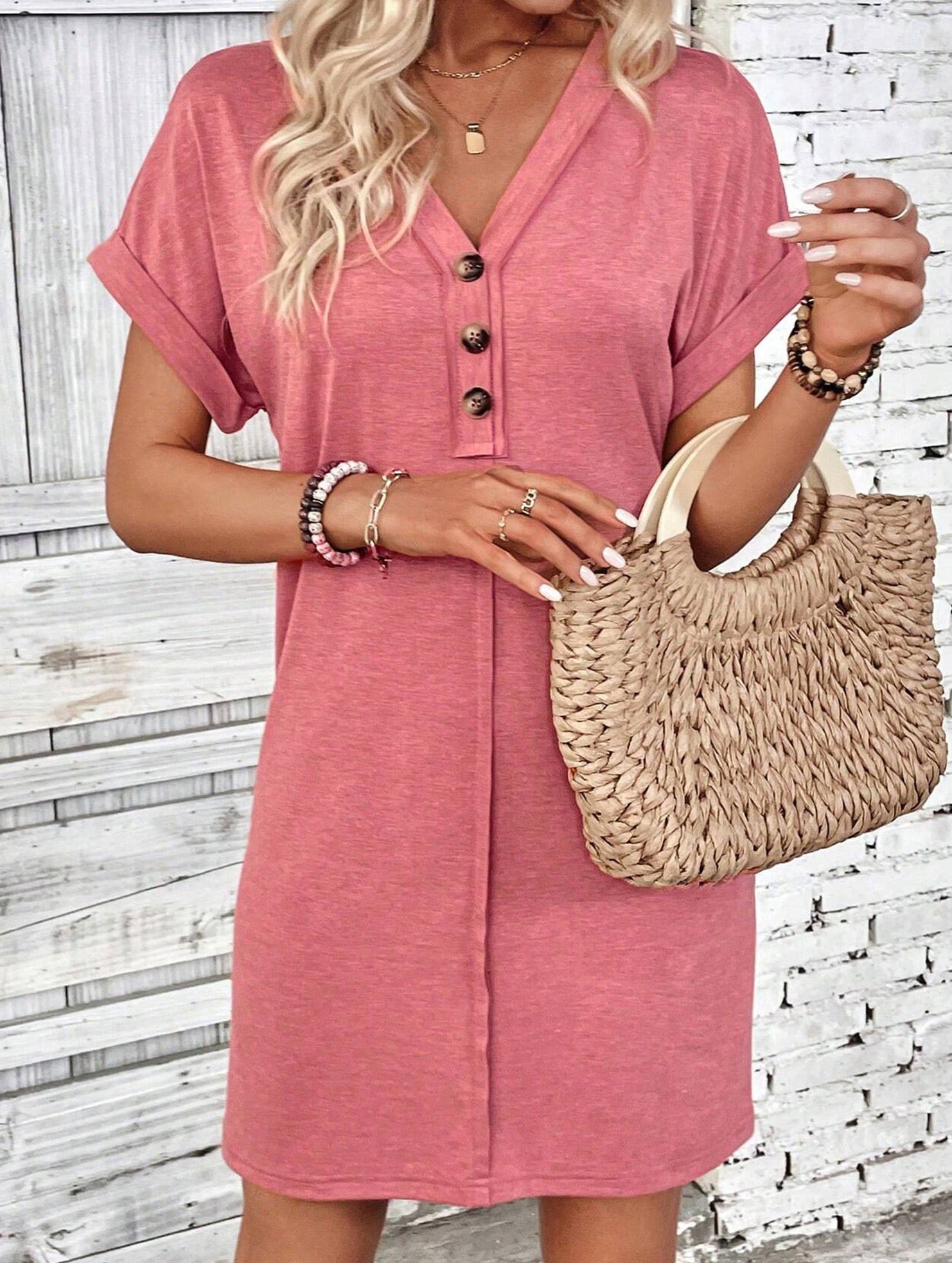 Street Style V-neck Fairy dress