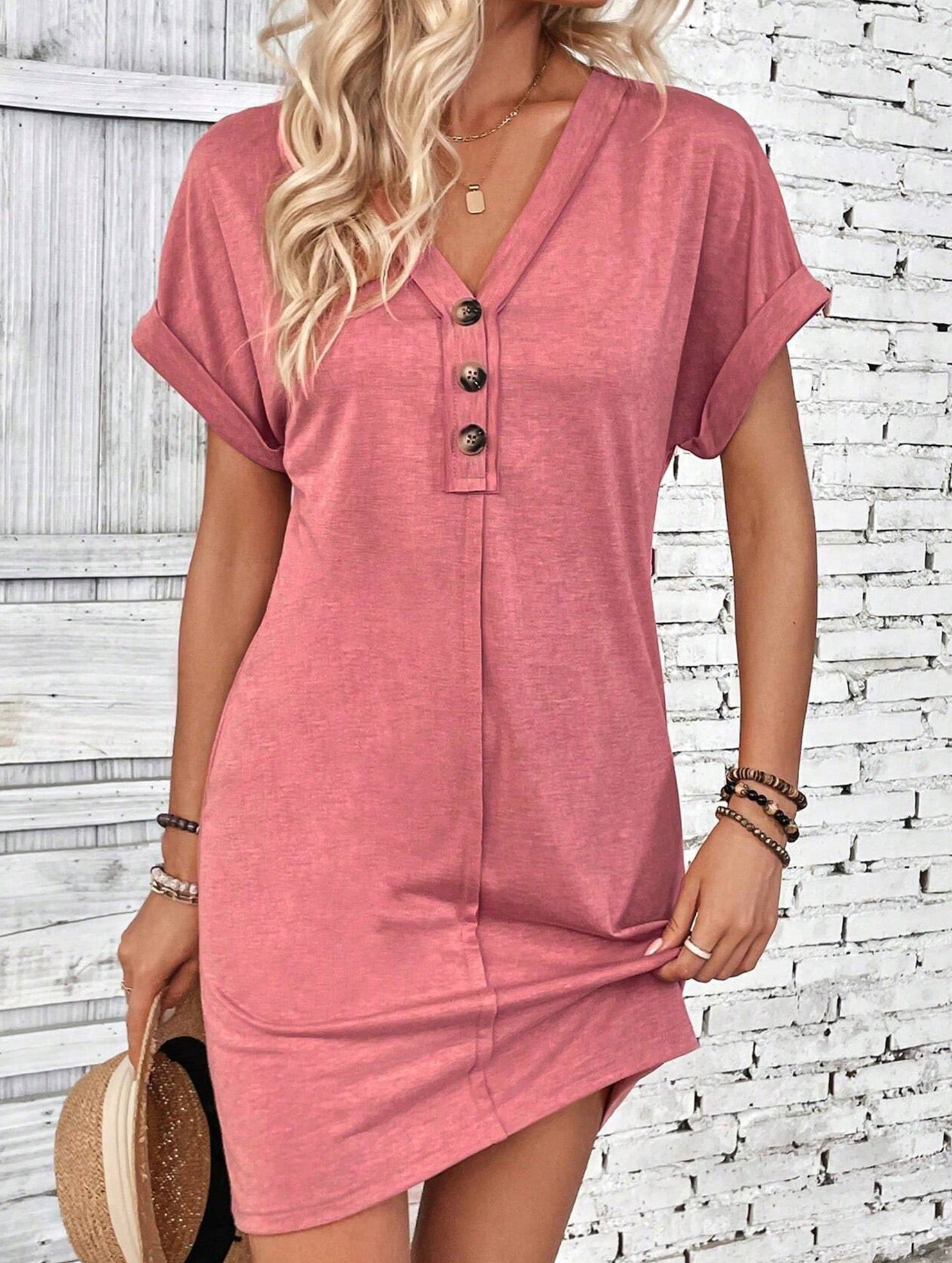 Street Style V-neck Fairy dress