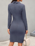 SLIM-FIT FAKE TWO PROFESSIONAL DRESSES