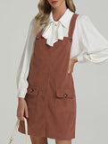 Fashionable shoulder strap overall suspender dress