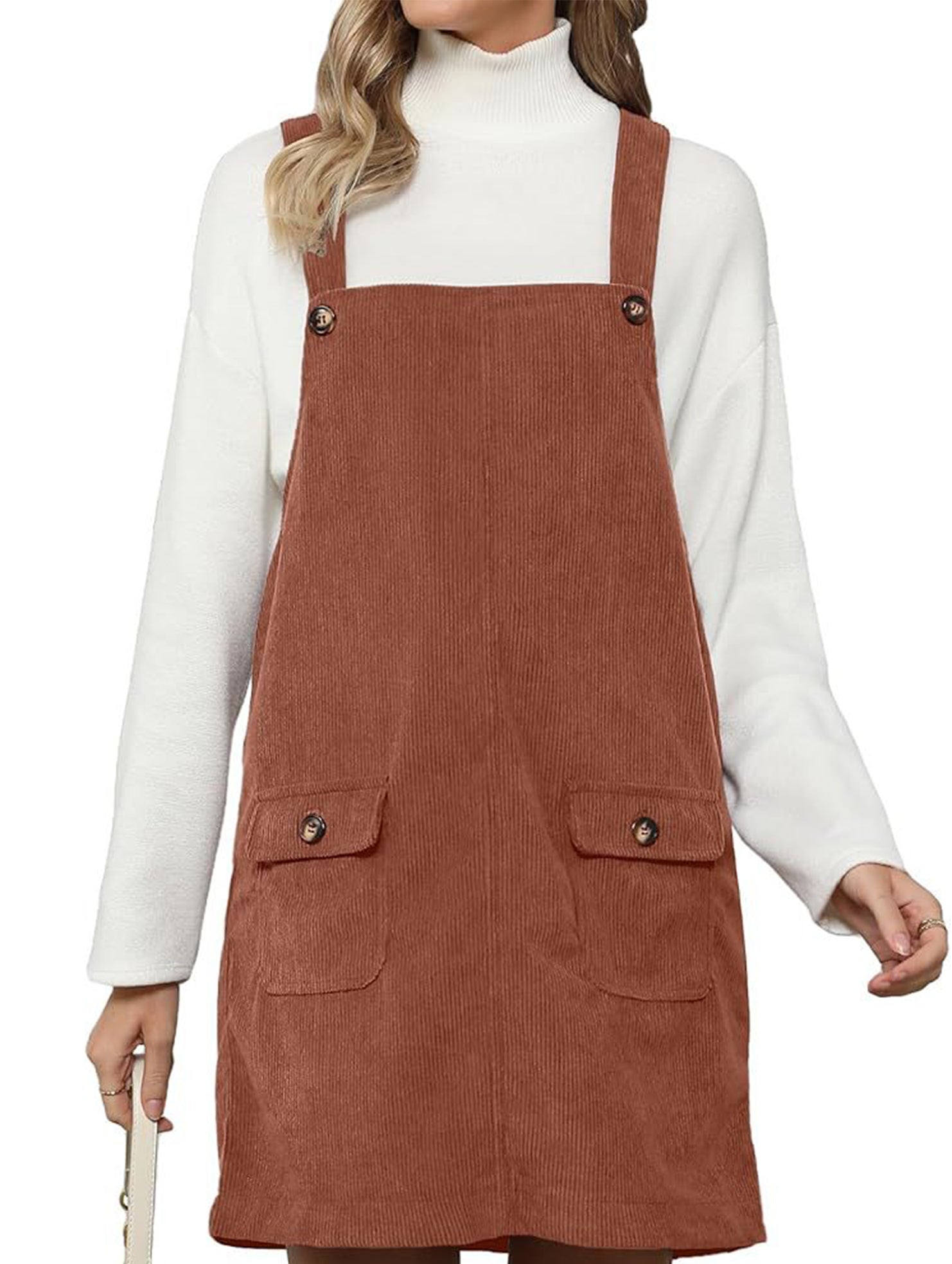 Fashionable shoulder strap overall suspender dress