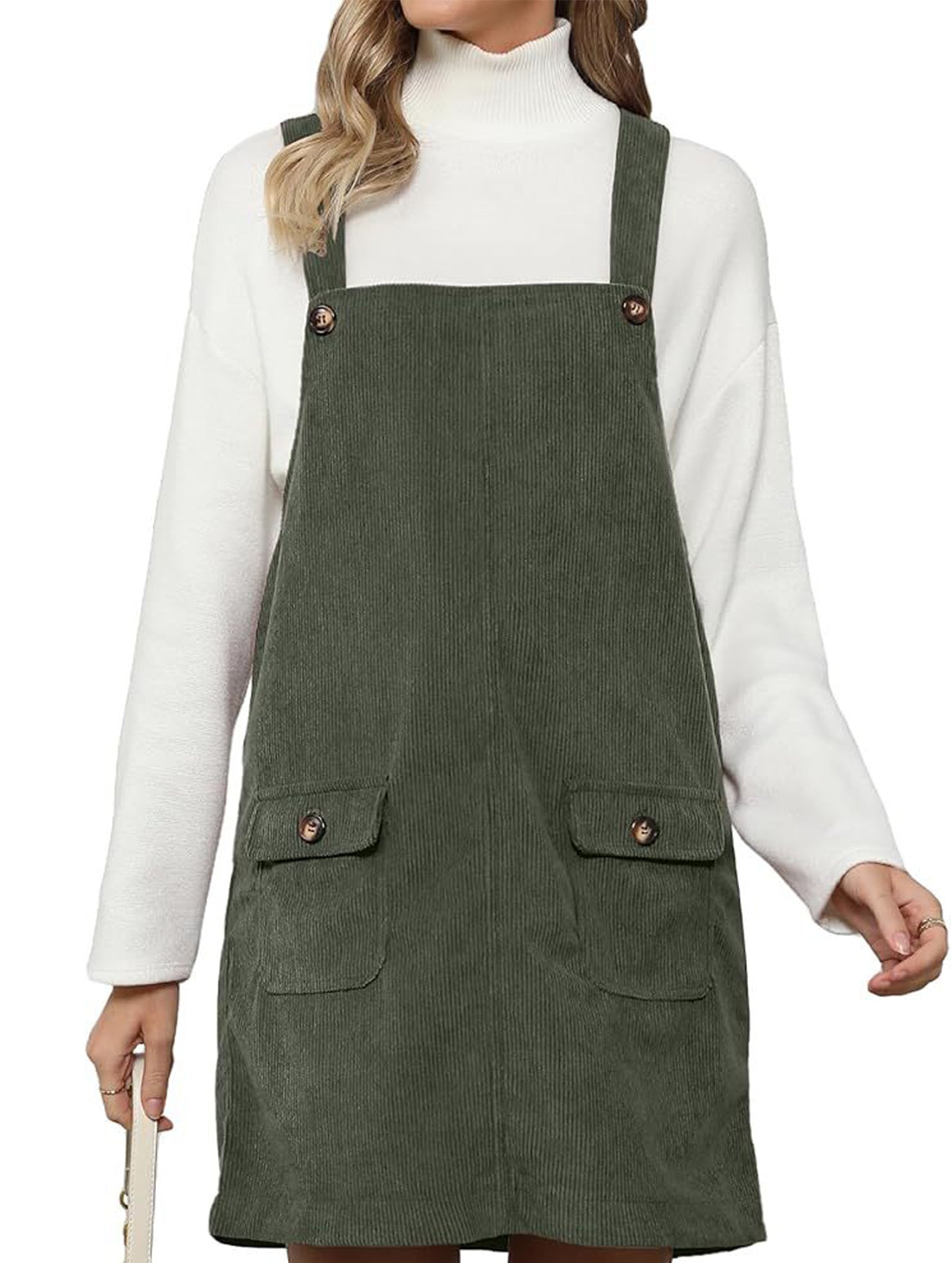 Fashionable shoulder strap overall suspender dress