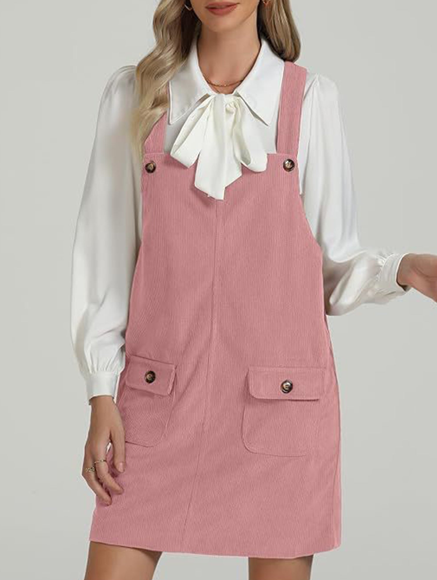 Fashionable shoulder strap overall suspender dress