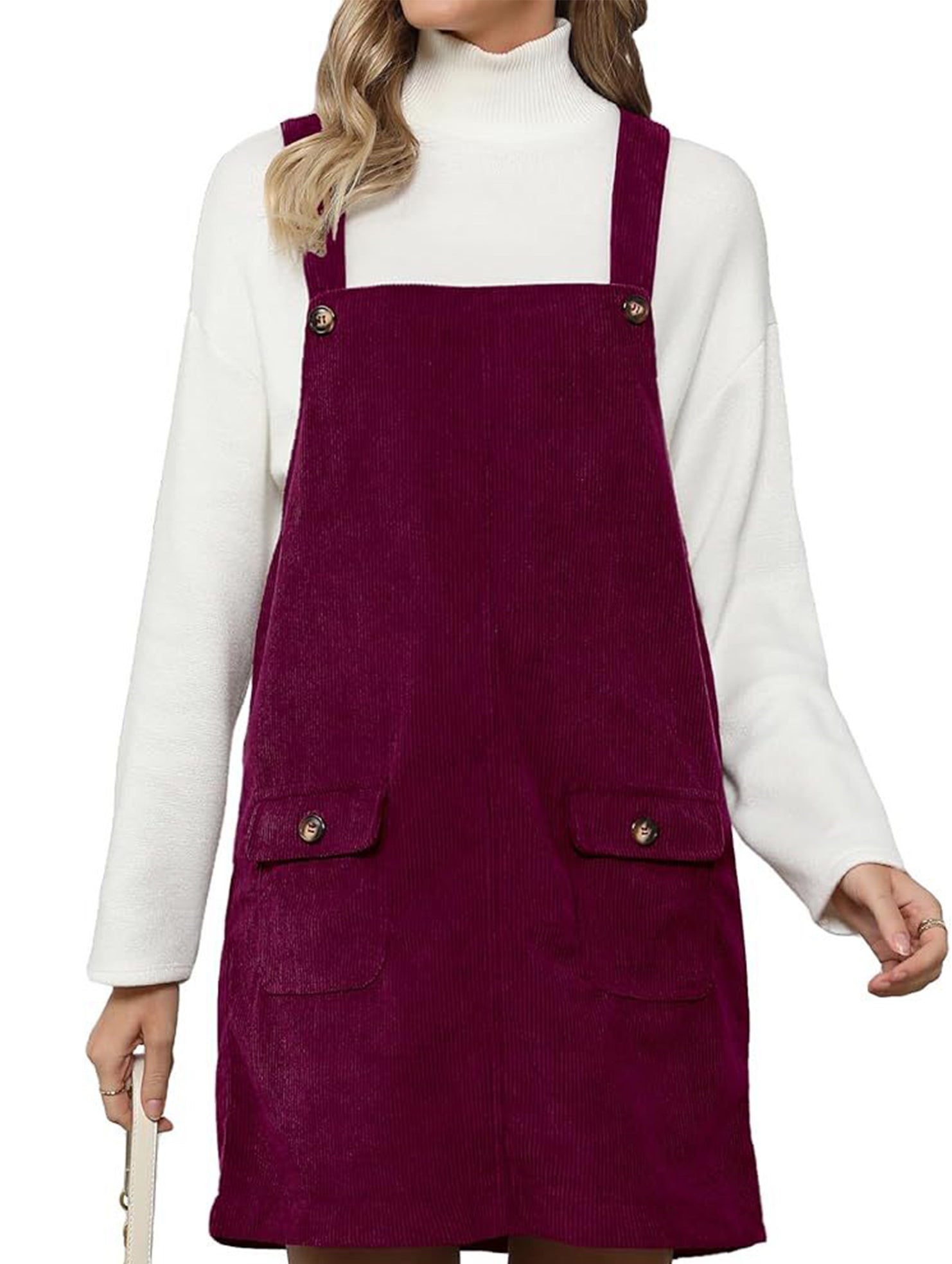 Fashionable shoulder strap overall suspender dress