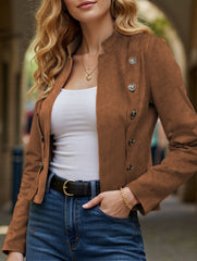 Vintage double-breasted long-sleeved jacket
