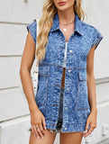 Loose Leopard Print Vest with Detachable Hood ??100% Rayon, XS?“XL