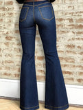 Retro high-waisted flared slimming women's jeans_CWJP00867