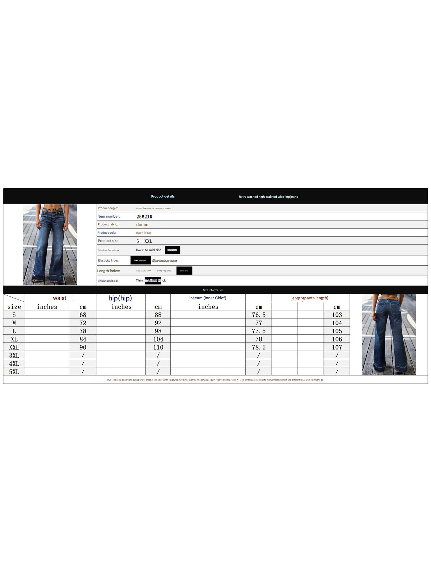 Retro washed high-waisted wide-leg jeans for women_CWJP00869