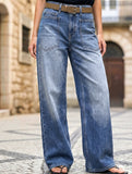 Women's high-waisted washed gradient jeans_CWJP00870