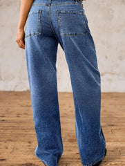 Women's high-waisted washed gradient jeans_CWJP00870