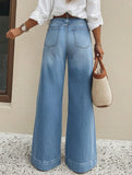 Retro washed wide-leg loose jeans for women_CWJP00872