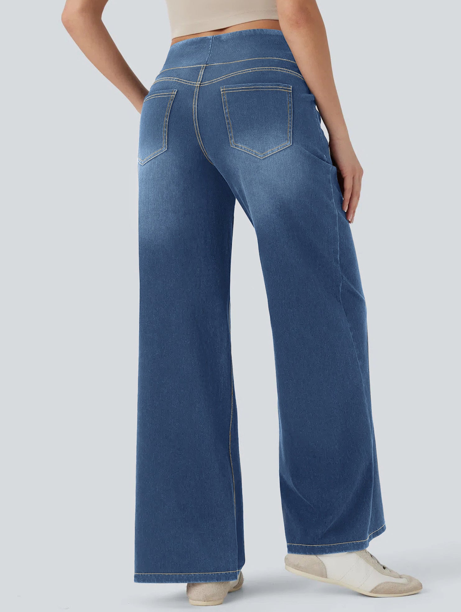 High-waisted stretch slim-fit jeans for women_CWJP00873