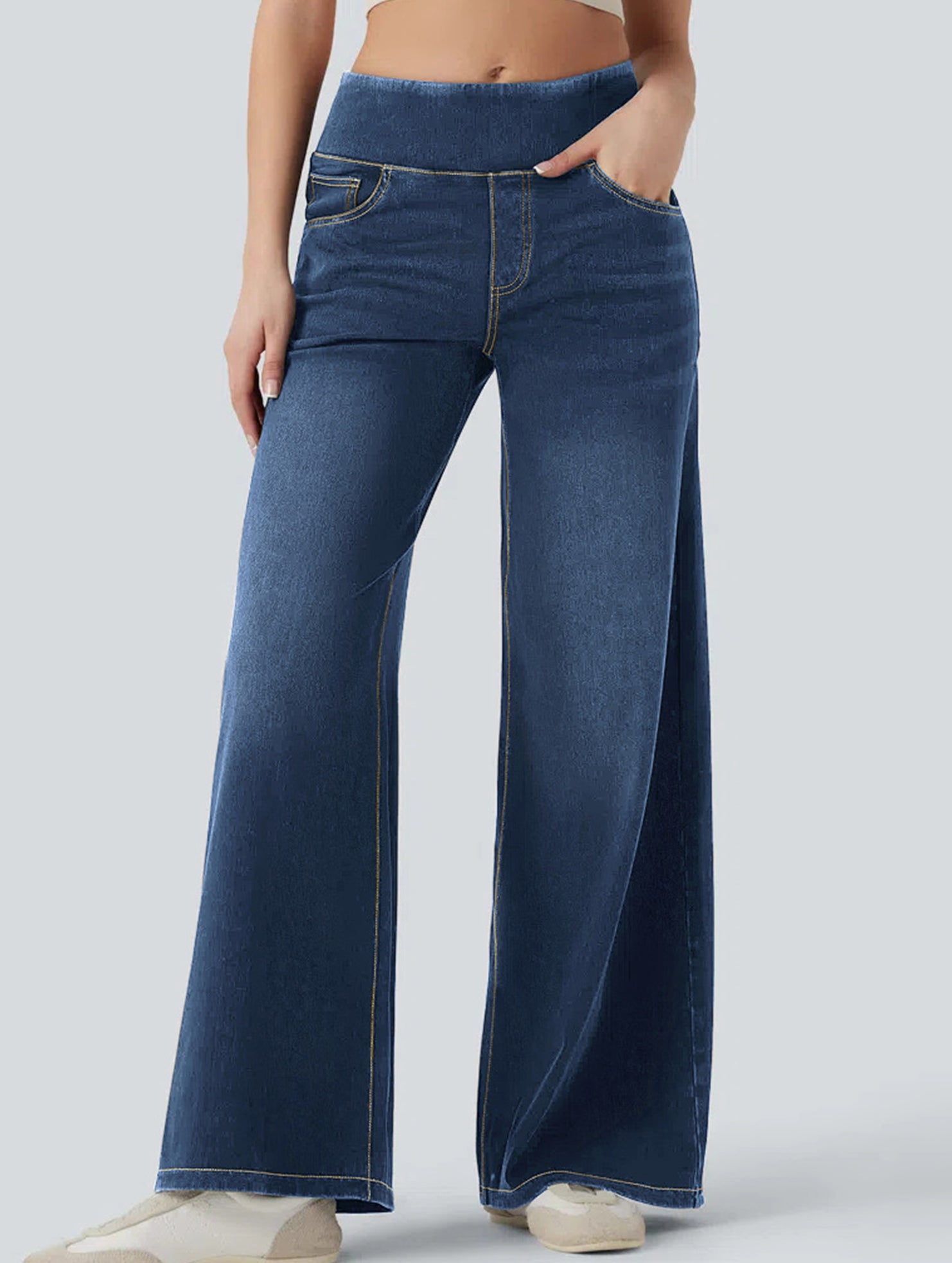 High-waisted stretch slim-fit jeans for women_CWJP00873