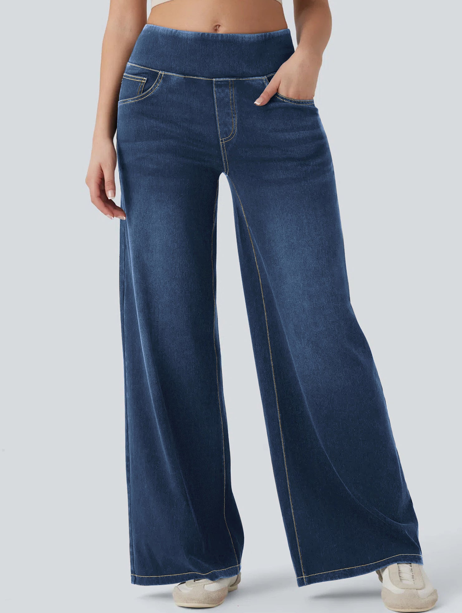 High-waisted stretch slim-fit jeans for women_CWJP00873