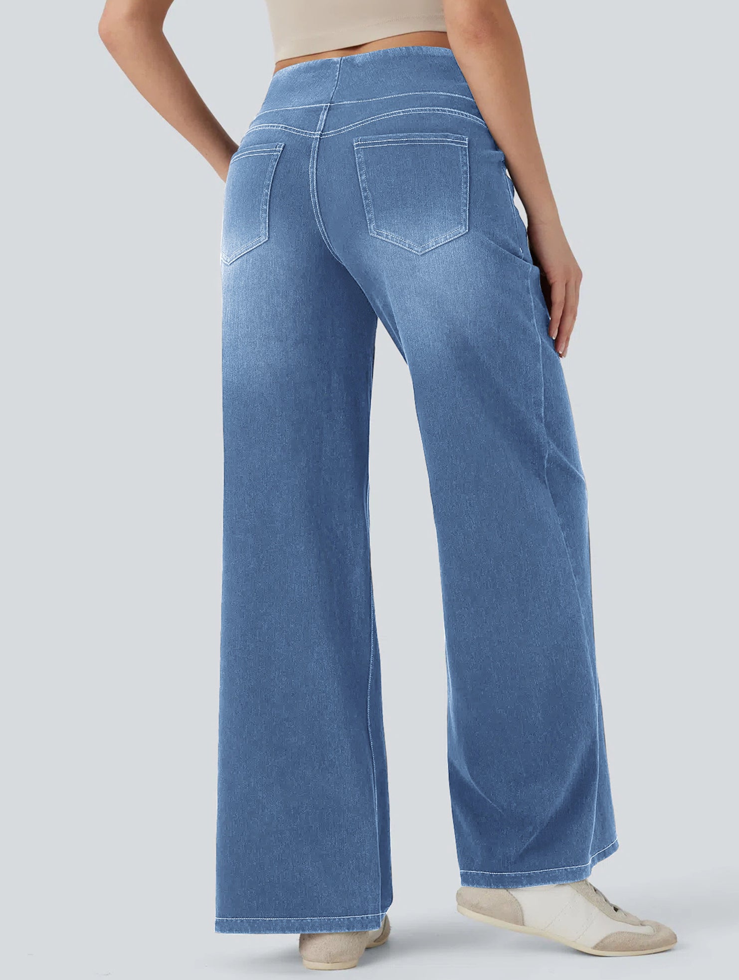 High-waisted stretch slim-fit jeans for women_CWJP00873