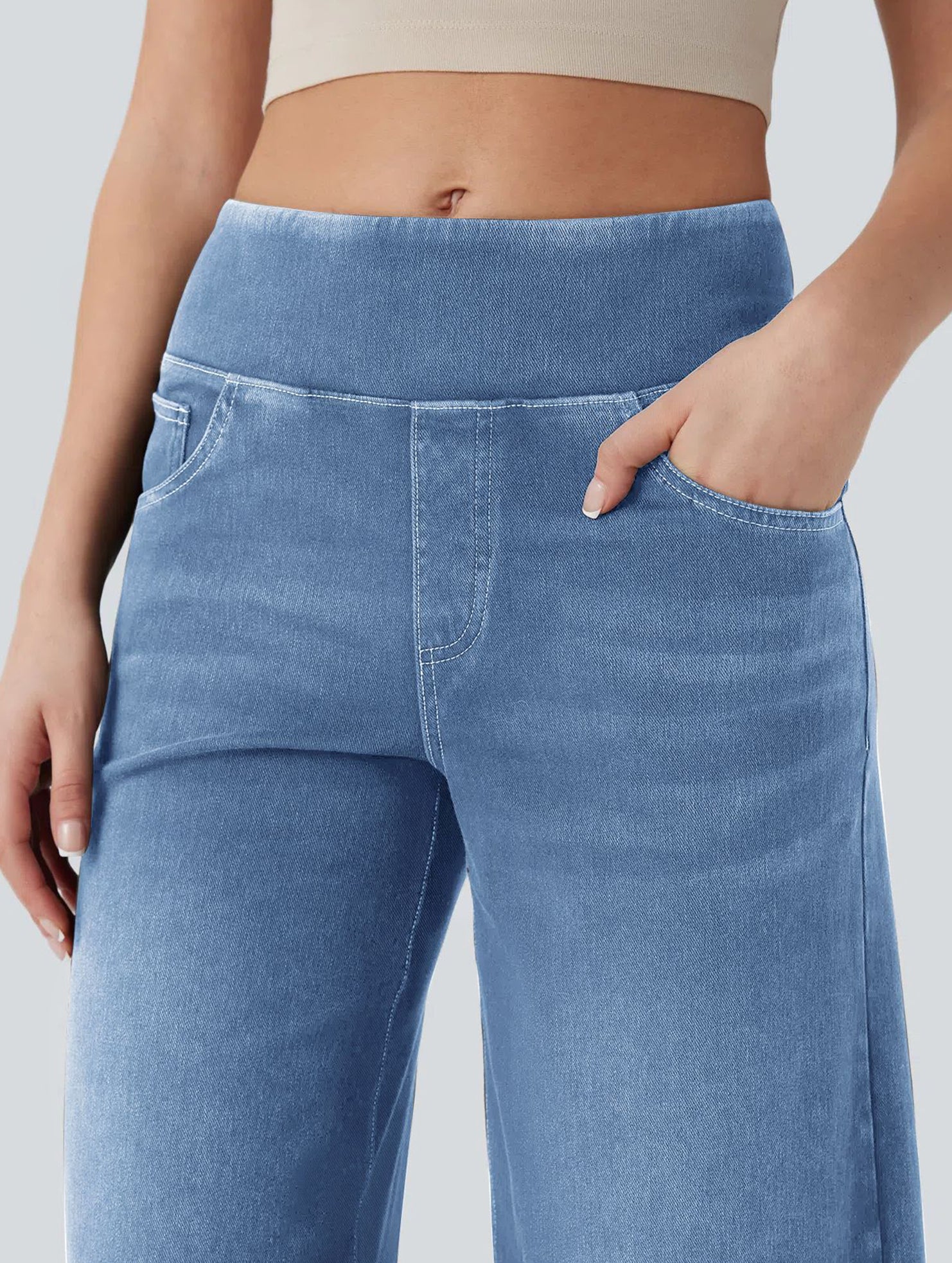 High-waisted stretch slim-fit jeans for women_CWJP00873