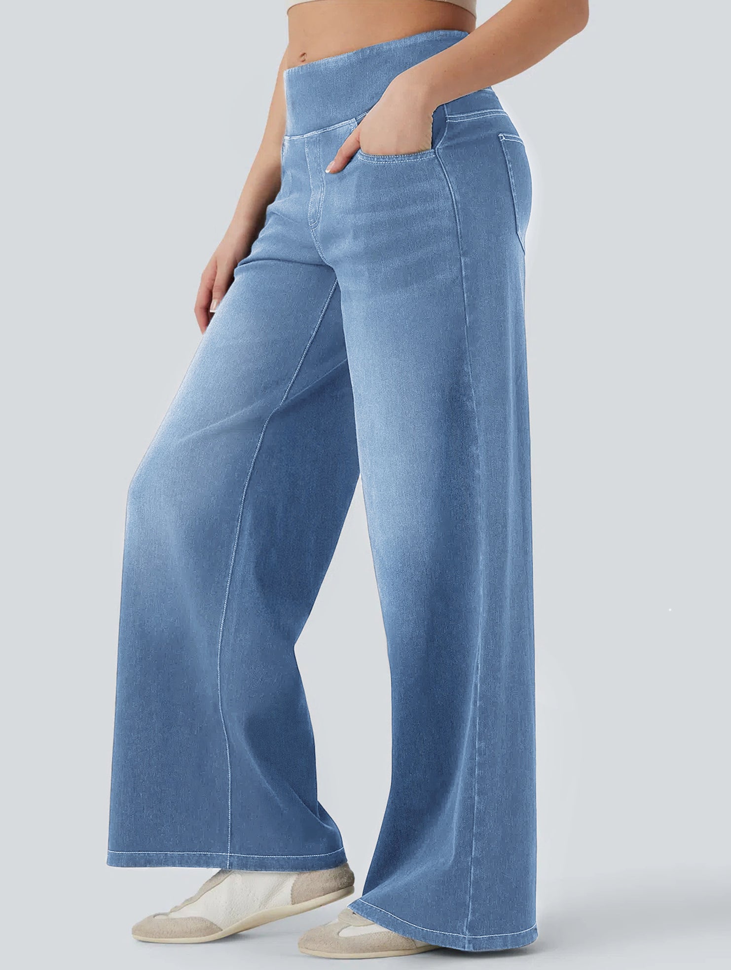 High-waisted stretch slim-fit jeans for women_CWJP00873