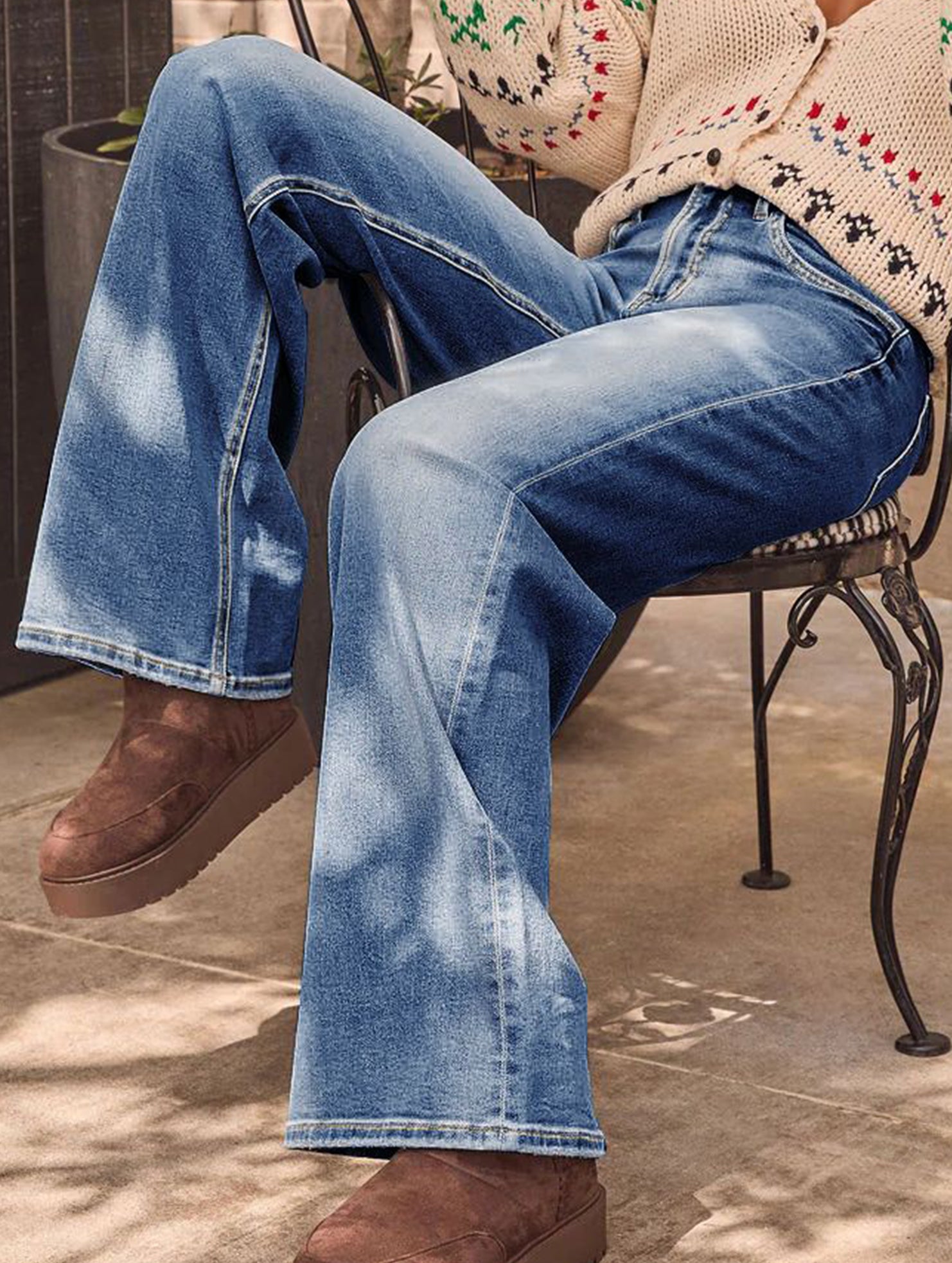 High-waisted retro loose casual jeans for women_CWJP00875