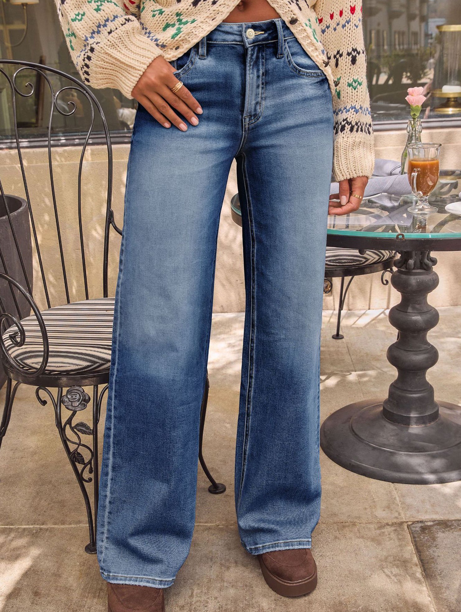 High-waisted retro loose casual jeans for women_CWJP00875