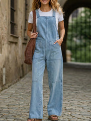 Casual and slimming denim overalls for women_CWJP00879