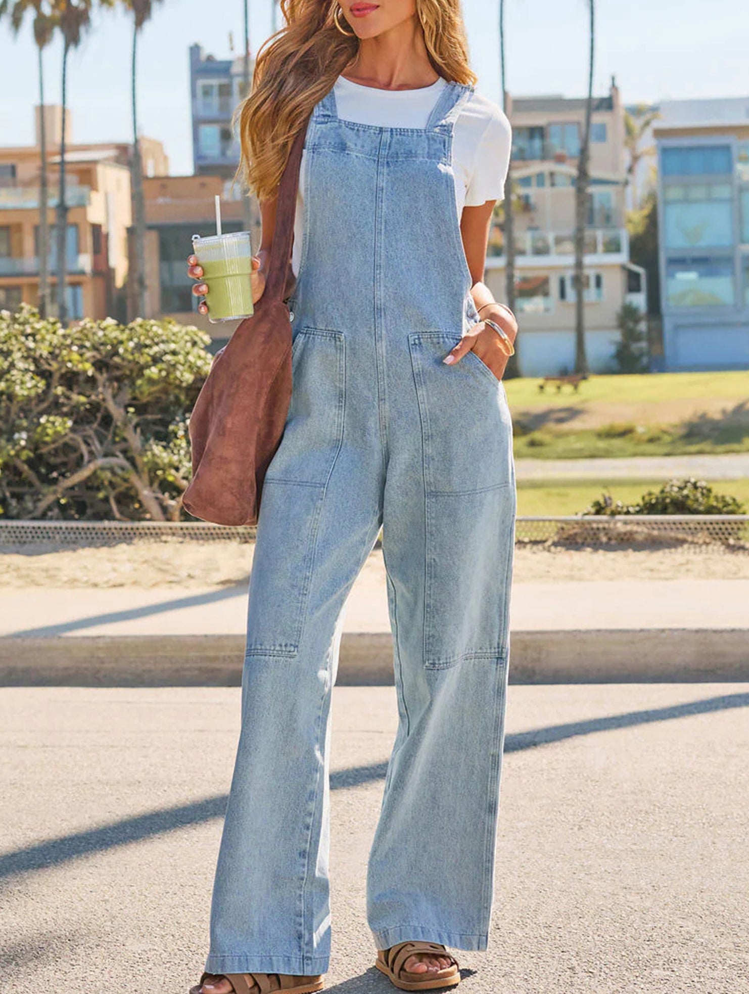 Casual and slimming denim overalls for women_CWJP00879